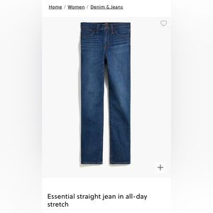 J crew factory essential straight Jean all day stretch size 26 NWT